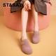 Saturday 100-match flat-soled comfortable trendy Birkenstock shoes for women in 2025 new one-legged retro casual shoes