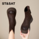 Saturday Fashion Versatile Martin Boots 2025 New Autumn and Winter Heightening Short Slim Boots British Style Short Boots