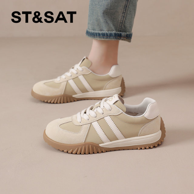 Saturday German training shoes for women 2025 new spring and summer hot flat women's casual shoes versatile and comfortable Forrest Gump shoes