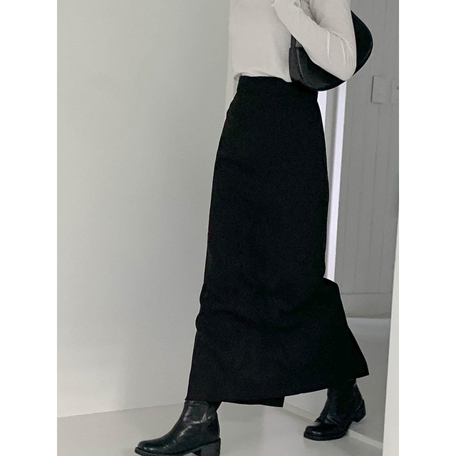 High -waisted skirt 2024 spring new spring long skirt temperament, commute temperament temperament high -level straight tube long skirt