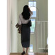 Irregular skirt Spring and Autumn 2024 spring clothing design niche mid-length suit skirt women's high-waist commuting skirt