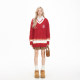NERESUM American retro college style V-neck pullover sweater for women in autumn and winter lazy atmosphere sweet knitted sweater