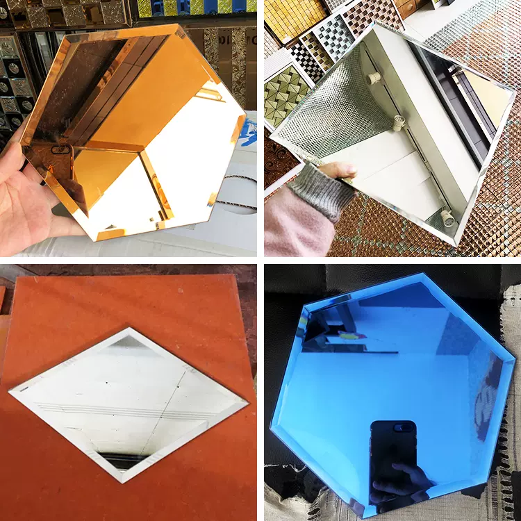 300金镜银大块镜面磨边水晶玻璃瓷砖马赛克背景墙ktv墙贴