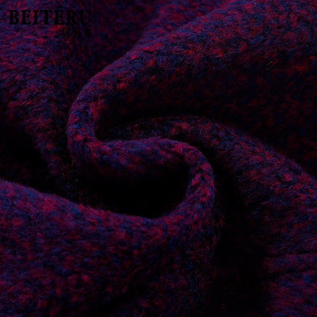 Beteru mother's winter coat new middle-aged women's wool woolen style lapel short top counter genuine