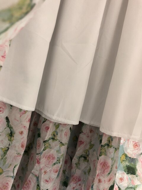 Summer age-reducing oil painting style floral elastic waist spliced ​​tutu skirt for women, colorful printed A-line umbrella skirt, mid-length