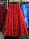 Niche layered ruffled mesh cake skirt floor-moving long skirt autumn and winter super fairy sweet gauze skirt a line puffy skirt