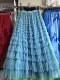 Niche layered ruffled mesh cake skirt floor-moving long skirt autumn and winter super fairy sweet gauze skirt a line puffy skirt