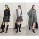 AMII2024 Winter new model commuting and versatile asymmetry with film grinding half -body skirt female small A -line skirt
