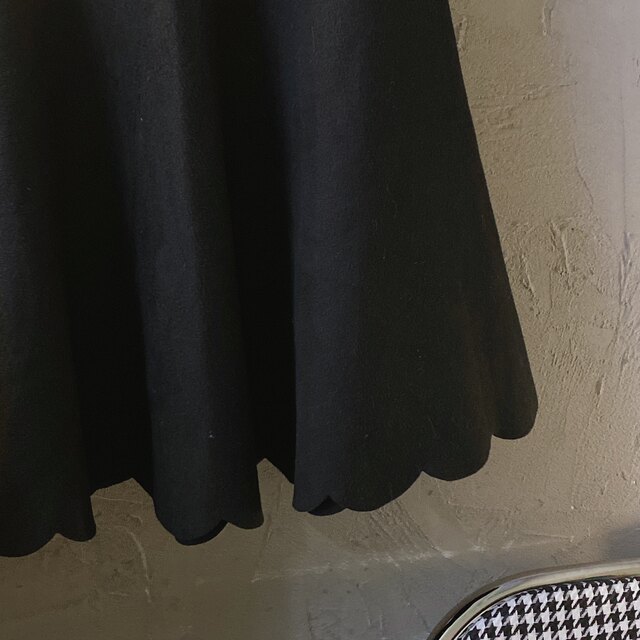 
Spot special offer! Korea Dongdaemun on-ni wavy black zipper versatile skirt short skirt umbrella skirt
