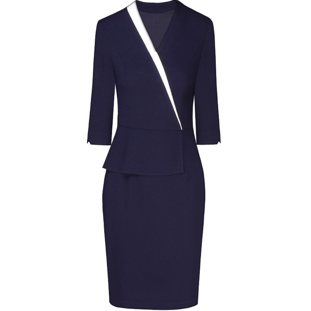 Spring temperament commuting OL professional dress in the sleeve stewardess service jewelry shop hotel at the front desk receiving customer service workers
