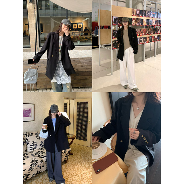 NAZ's large-size spring new niche design feel loose mid-length casual and fashionable fat mm blazer