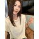 
NAZ's large-size summer clothing new short-sleeved front shoulder solid color T-shirt fat mm fashionable casual and versatile slim top for women