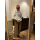 NAZ's large size winter thickened acetate wool sweatpants fat mm retro casual wide-leg pants women