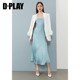 DPLAY 2025 summer new white blazer women's temperament suit