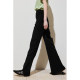MRS Studios imported from Japan, triacetic acid foot mouth asymmetrical one-sided split long legs to make the floor slim and black trousers
