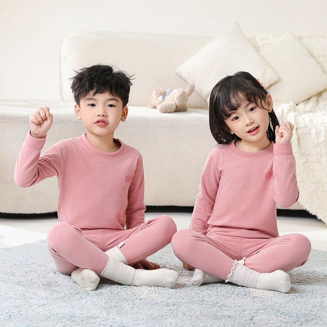 Children's thermal underwear set, German velvet autumn clothes, autumn trousers, home clothes, boys and girls, winter bottoming shirts, pajamas, spring and autumn
