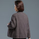 Grandma autumn and winter clothes, cotton floral shirt jacket, middle-aged and elderly pure cotton tops, women's short clothes, small thin jacket
