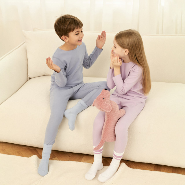 [Defeng fever] Mark Jenny boys and girls children's thermal underwear home clothes set baby autumn clothes pajamas