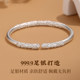 
Pure Silver Curly Grass Pattern Bracelet Women's Niche Design Retro Silver Bracelet Versatile Bracelet