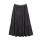 Huaji Q479 black temperament versatile lace skirt 2025 new summer elastic waist cake skirt mid-length
