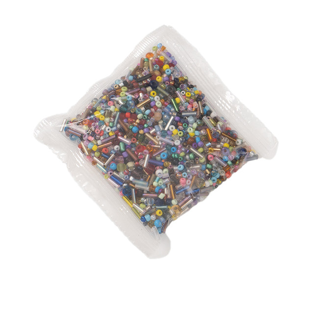 50g mixed color DIY glass rice beads tube beads hand-beaded loose bead braided bracelet ring embroidery material