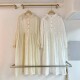 
Forest heavy industry embroidered lace edge doll collar long sleeve dress loose versatile pure cotton layered inner long skirt for women