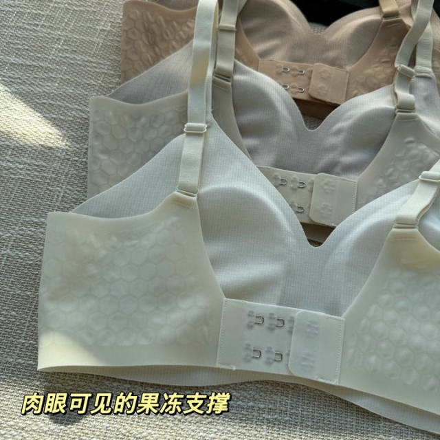 0 carbon series c thin rabbit ear cup 3D jelly soft support strip anti-convex dot jin mouth modal sweat-absorbent breathable bra

