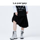 Napajia Asymmetrical mid-length skirt 2025 Spring New Women's Black Versatile Casual Skirt