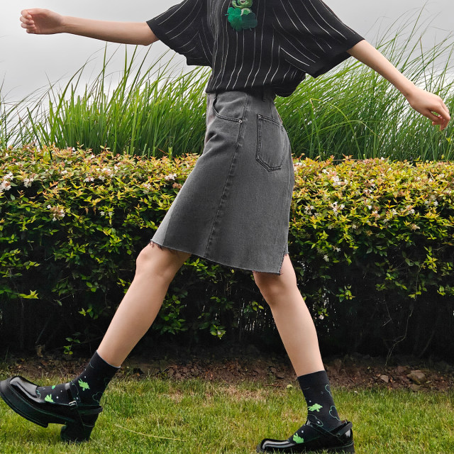 
The same summer irregular split line skirt for the mall, women's BDQ3BD1802