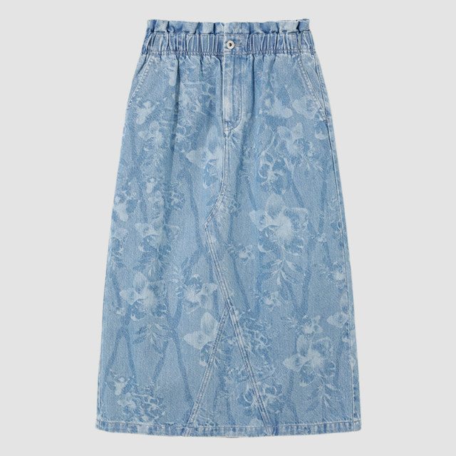 Authentic summer new style zipper placket double side pocket denim skirt women DDQ2BD5126