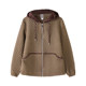 Autumn new cotton thin cotton jacket spring and autumn hooded loose short baseball uniform middle-aged and elderly mothers casual jacket