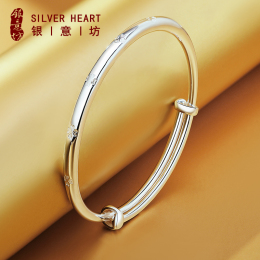 Four-leaf clover silver bracelet female sterling silver 9999 young foot silver bracelet niche birthday valentines day gift to girlfriend