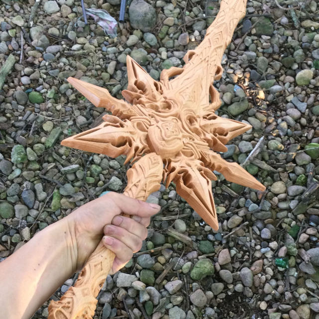 Wooden Sword Weapon God Seal Throne Light Goddess Yong Tun Bright Divine Sword Wooden Anime Sword Private Customization
