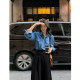 MULVAN black high-waisted suit skirt for women with high-end slim a-line pleated skirt temperament long skirt umbrella skirt