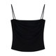 
MULVAN Pure Girl Square Collar with Chest Pad Sling Top Women's Design Slim Short Vest