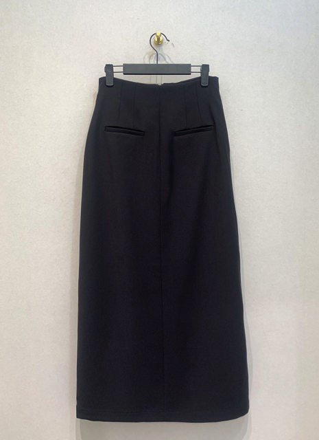 Real-life Japanese haute couture new style, temperament H-version retro zipper front slit straight skirt, high waist long skirt