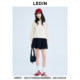 Lecho 2025 spring new college style POLO lapel contrasting sweatshirt C2CRF1333*