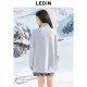 Lechang half -open collar sweater 24 winter new spotted dog gray loose top women's clothing with velvet sweater
