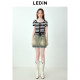 Lechang rivet denim skirt summer new waste earth Feng Shui wash denim skirt piercing holes of A -line skirt