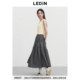 Lecho bow large umbrella skirt spring style large pocket decorative skirt C2GFF1509*
