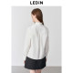 Lecho Girl Lace Stand Collar Shirt 2025 Spring New Lace Bow Pulled Design Top
