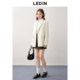 Lecho Gray Series 2025 Spring New Style Straight Shoulder Bow Design Sense Flat Collar Striped Blazer