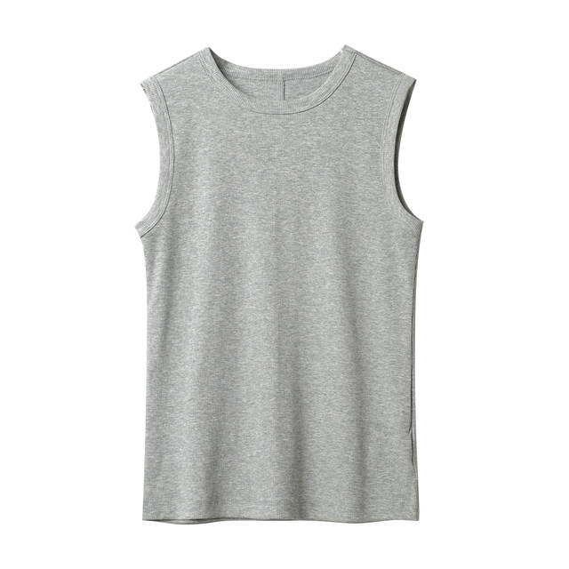 Uco Silk Fiber Women's Wide Shoulder Round Neck Vest Thin Slim Sleeveless T Summer Women's Clothing