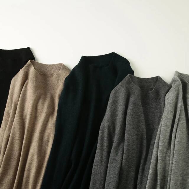 British high-end retro! Full wool blend! versatile and fashionable half-turtleneck sweater for men in autumn and winter solid colors
