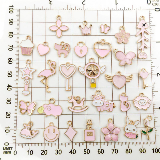 9 colors 30 oil drop set alloy accessories creative beaded DIY bracelet necklace jewelry pendant keychain pendant