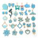 9 colors 30 oil drop set alloy accessories creative beaded DIY bracelet necklace jewelry pendant keychain pendant