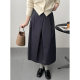 2025 spring boutique casual commuting fashionable large size design sense irregular pleated A-line umbrella skirt skirt for women