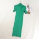 Xiaoxiao Clothing Shop Foreign Trade Women's Clothing J003 Half High Neck Short Sleeve Knitted Dress~A4518
