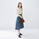 Qiushui Yiren simple and versatile knitted cardigan 2025 early autumn new women's double zipper lapel long-sleeved sweater