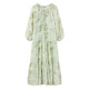 Qiushui Yiren's temperament commuting dress 2025 early autumn new fashionable clear and elegant smudge printed skirt